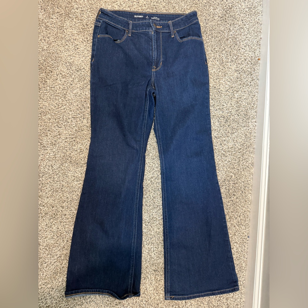 Old Navy Dark Blue High-Rise Flare Jeans